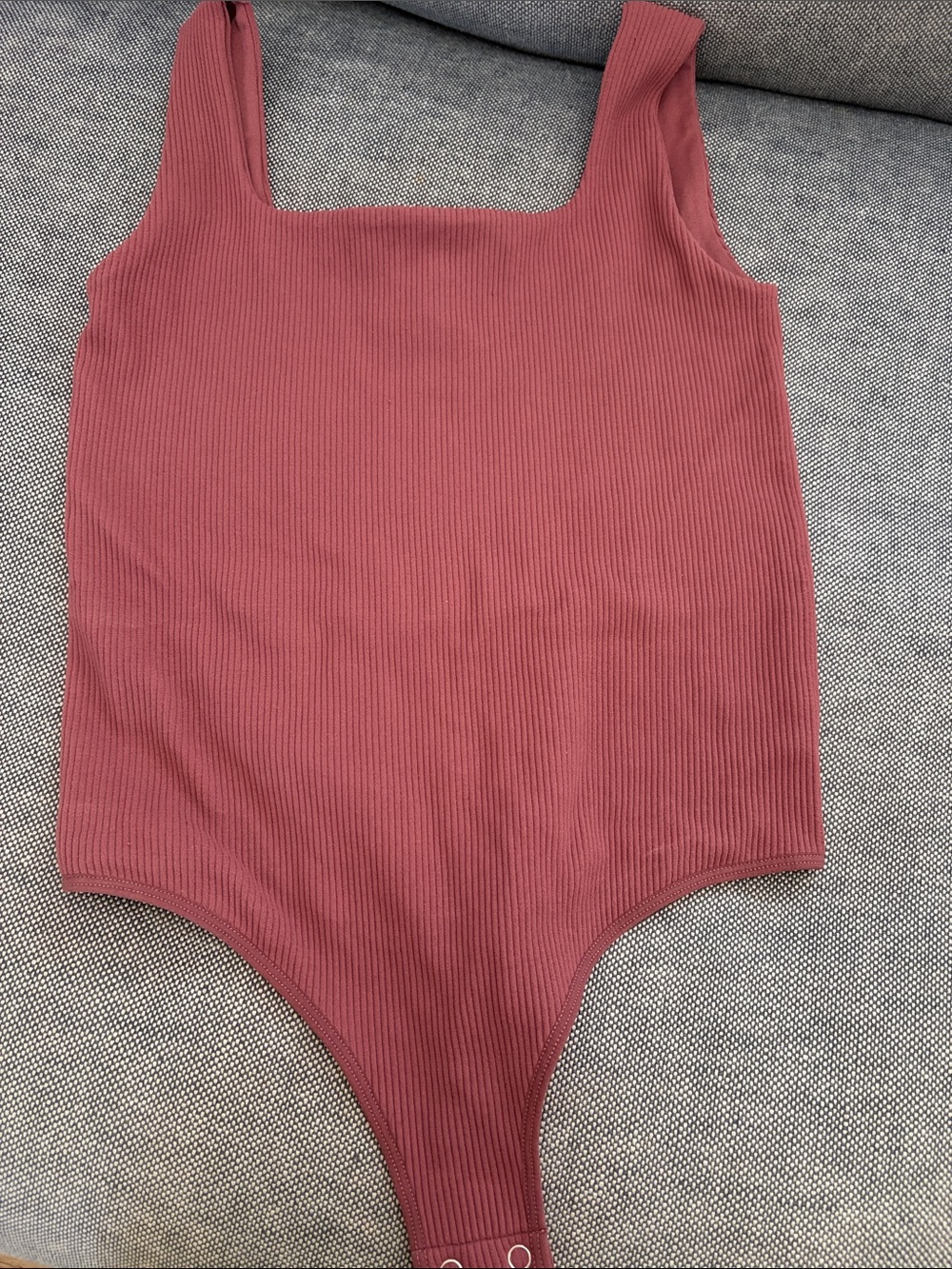 By Together Ribbed Bodysuit in Mauve Rose